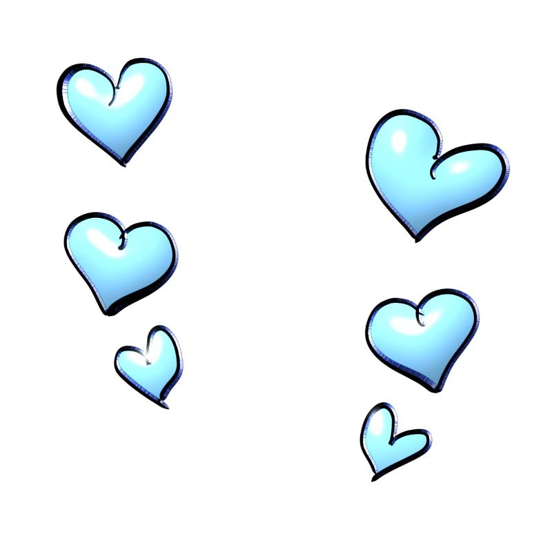 hearts pattern blue