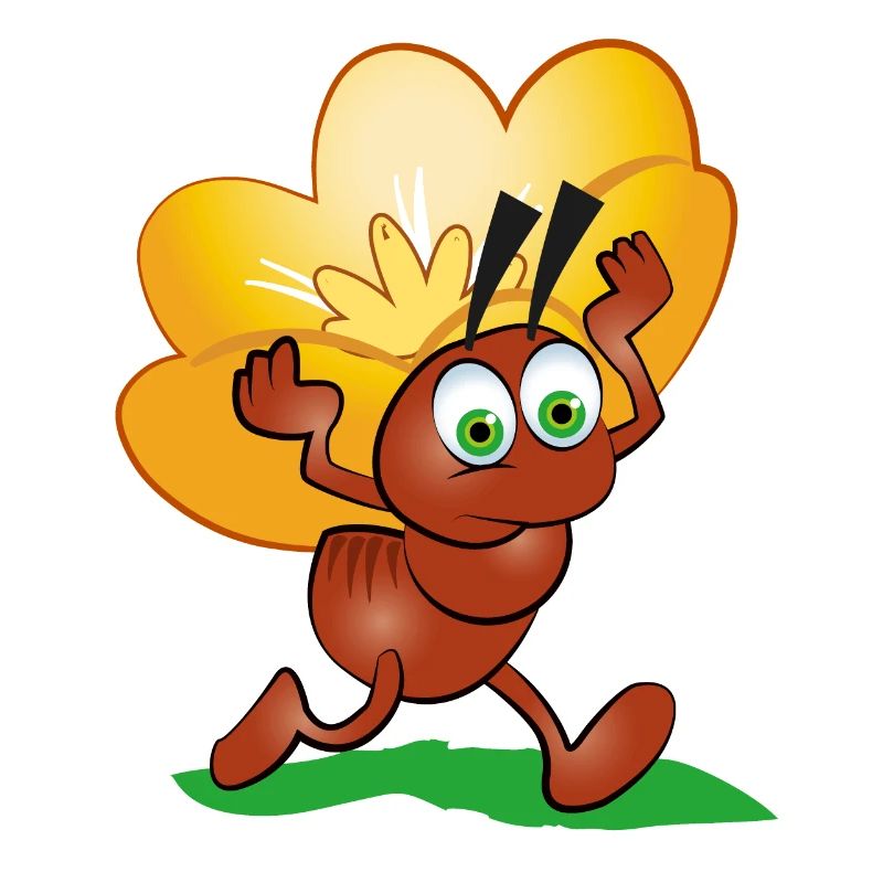 Fourmi avec une fleur