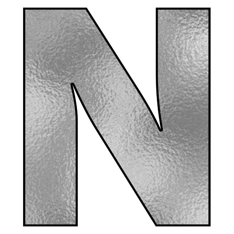 Buchstabe N Silber