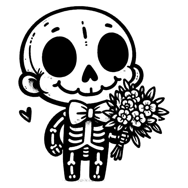 Squelette & Fleurs
