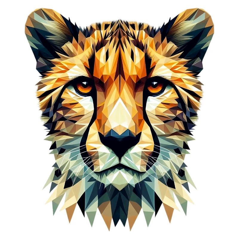 Guépard polygonal