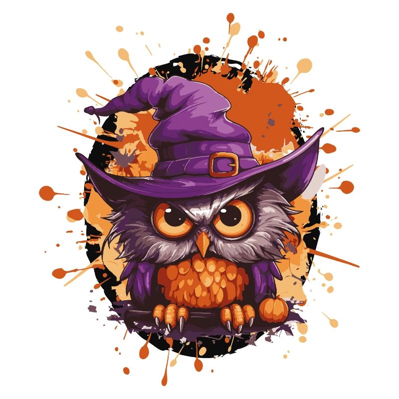Owl Magic with Witch Hat