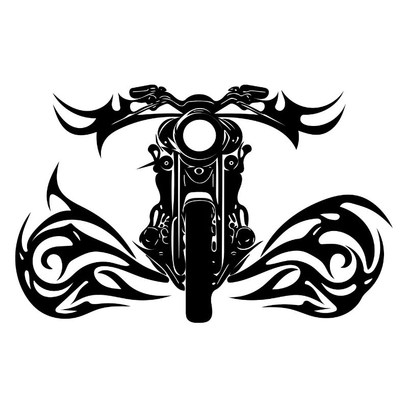 Offroad Tattoo Flames Style Motor Racing