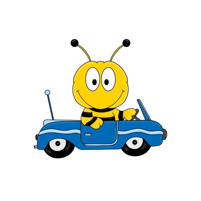 BIENE - AUTO - AUTOFAHRER - CABRIO - TIERISCH