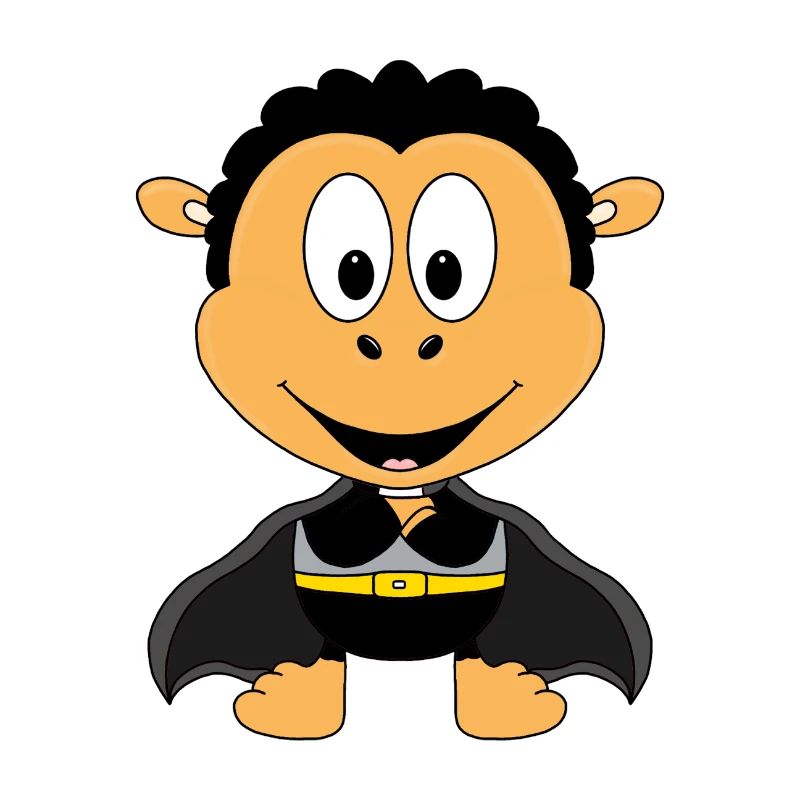 SCHWARZES SCHAF - SUPERHELD - HELD - TIER