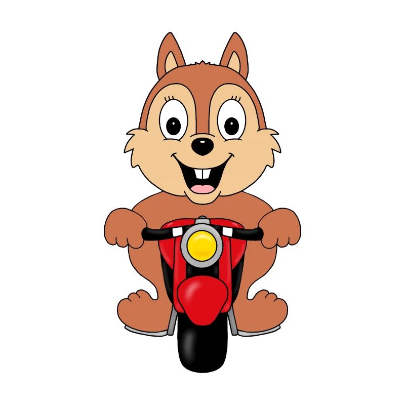 EICHHÖRNCHEN - MOTORRAD - BIKER - TIER