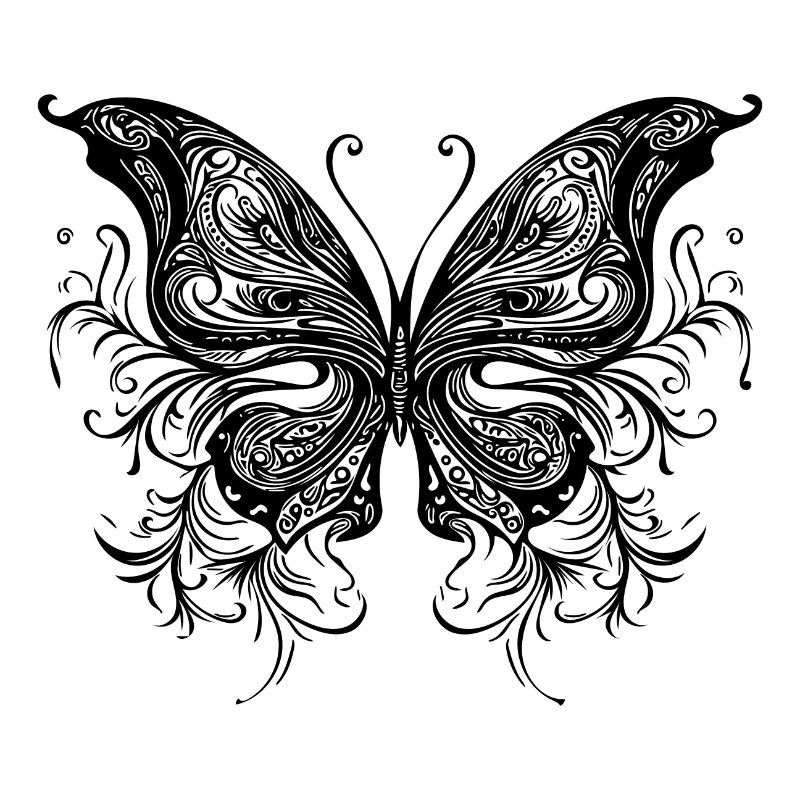 Sweeping Lines Style Dream Butterfly
