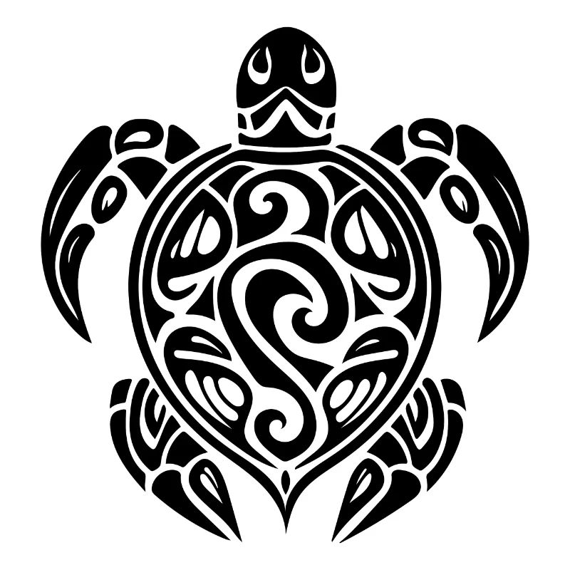 Pretty tattoo diver turtle