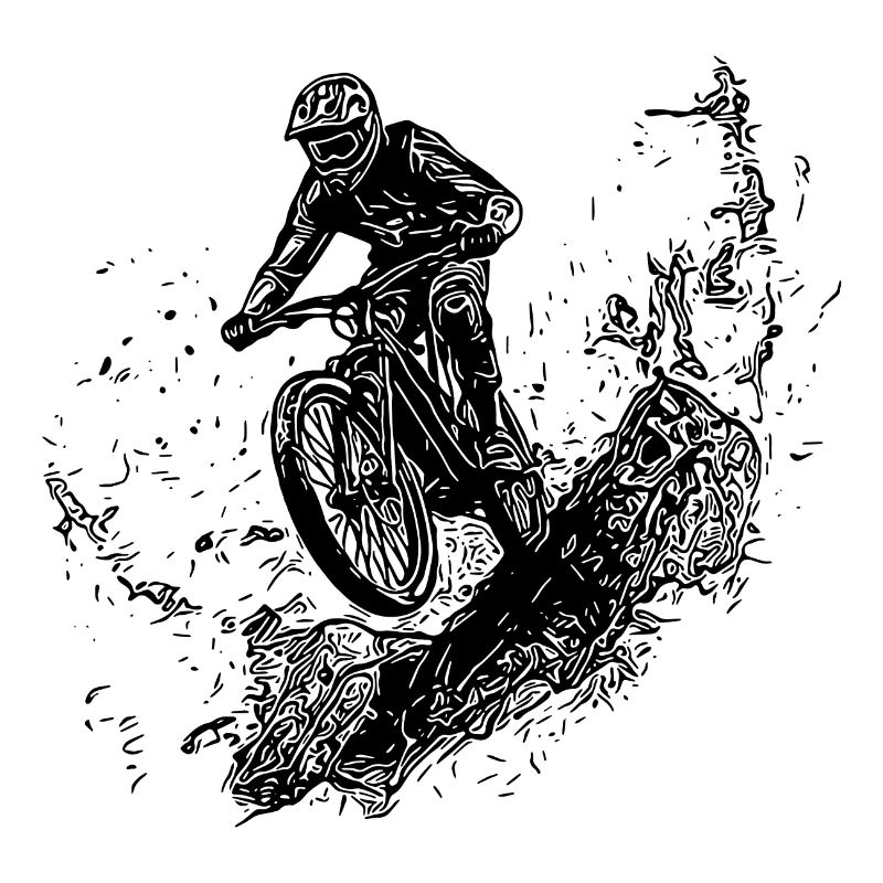 Pluie, Cycliste, Boue, Forêt, Descente