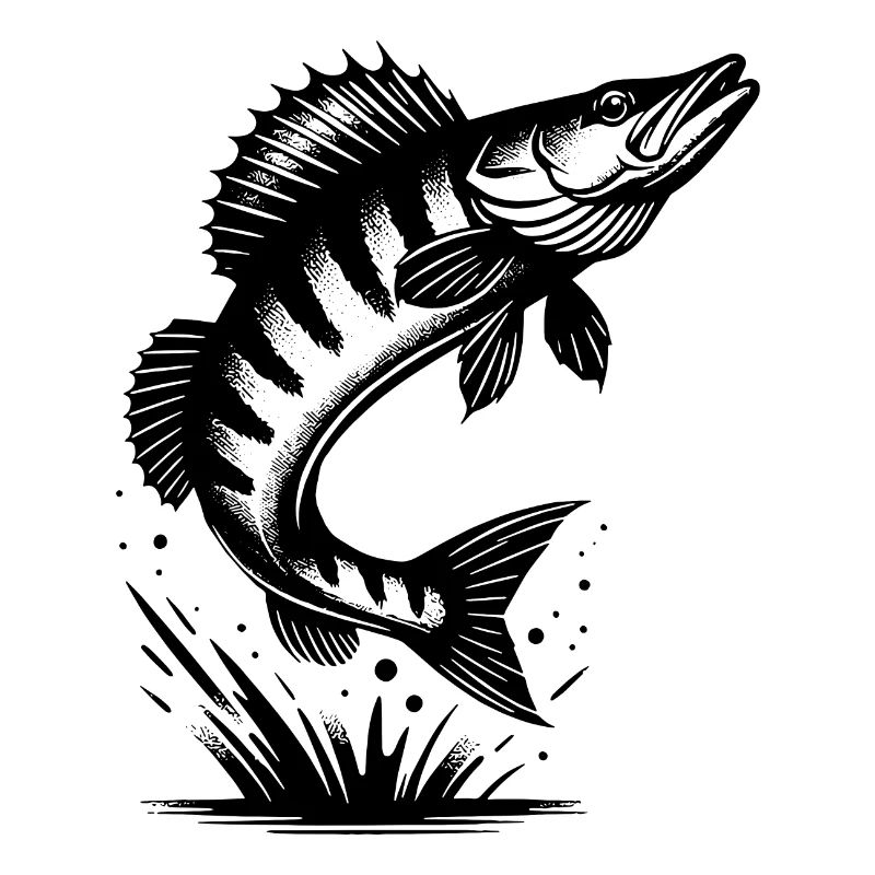 Großer springender Zander Fisch