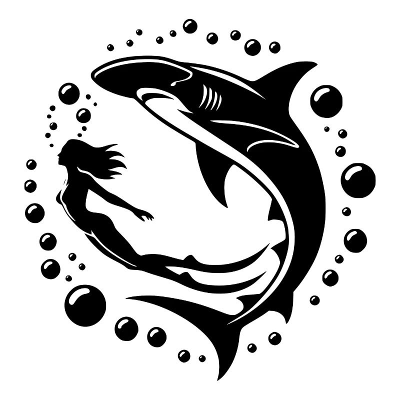 Plongeur et requin marteau