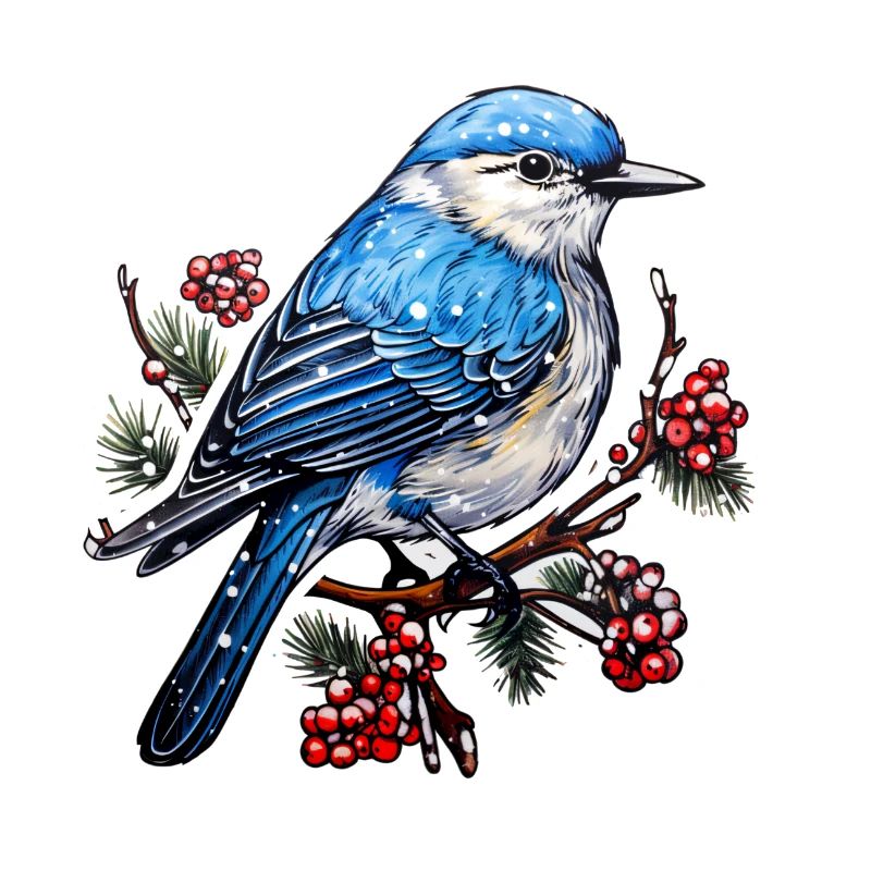 Winterlicher Vogel