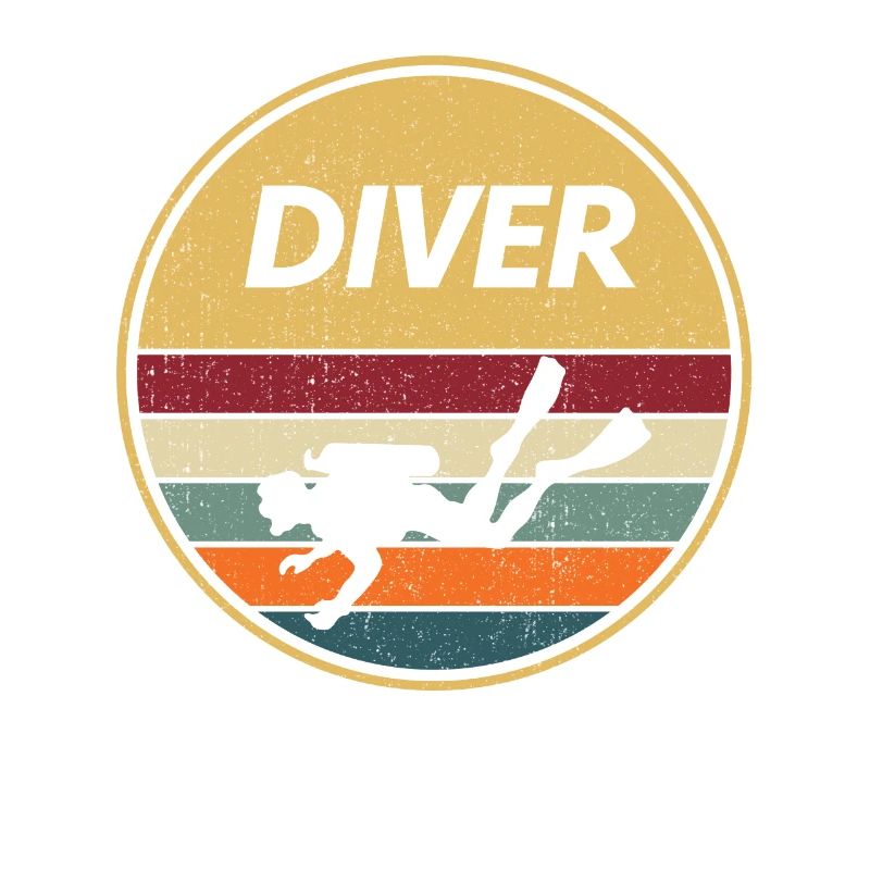 Cadeau de plongée rétro plongée I Diver Diving