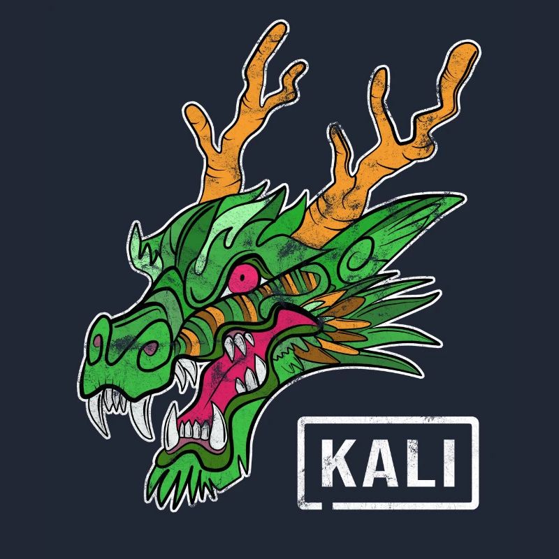 Kali Linux Computer Administrator Tux Dragon Head
