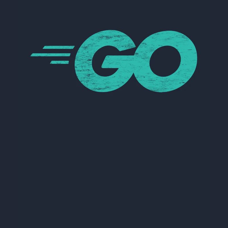 Go Programming Language with Go logo distressed