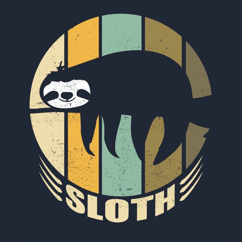 Sloth Retro Sloth Funny Gift Idea Present