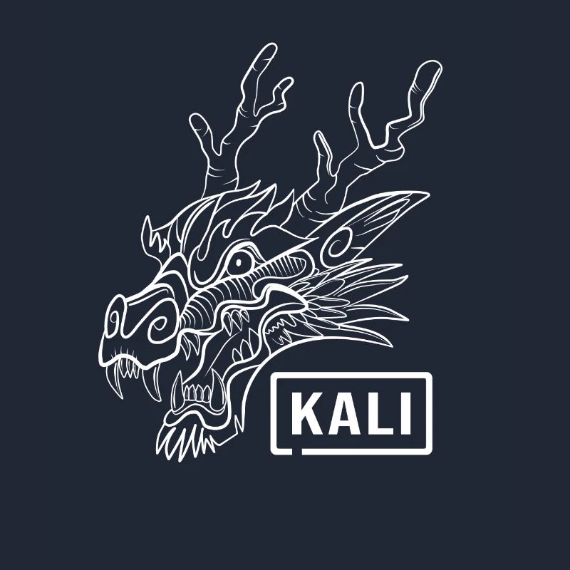 Kali Linux Computer Administrator Tux Drachen Kopf