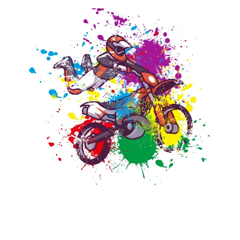 Colored Motocross gift for Biker