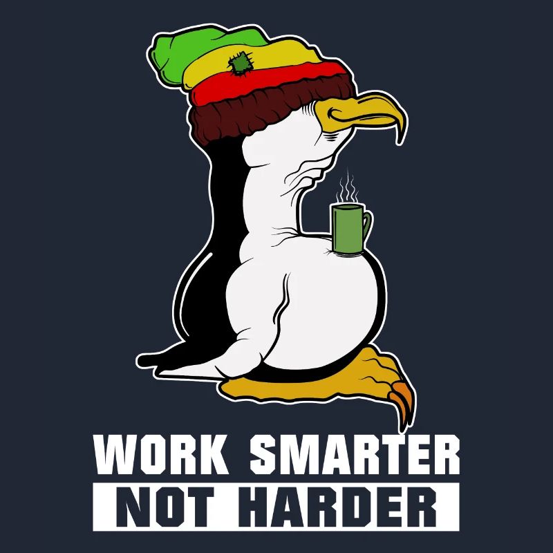 Linux penguin coffee break Rasta Informatik PC Nerd