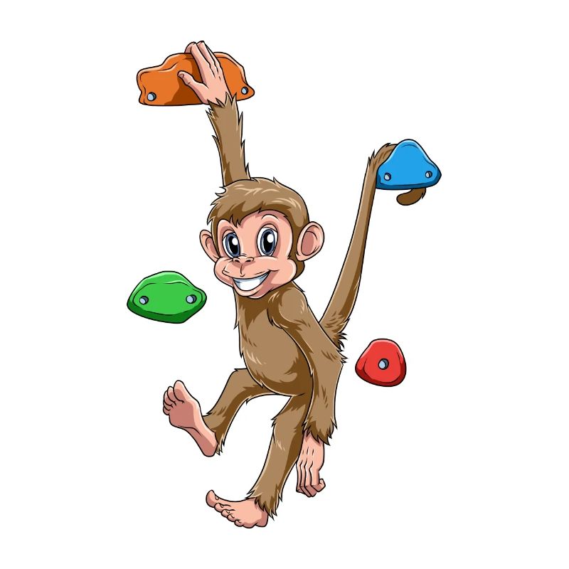 Boulder Monkey - cute climbing monkey