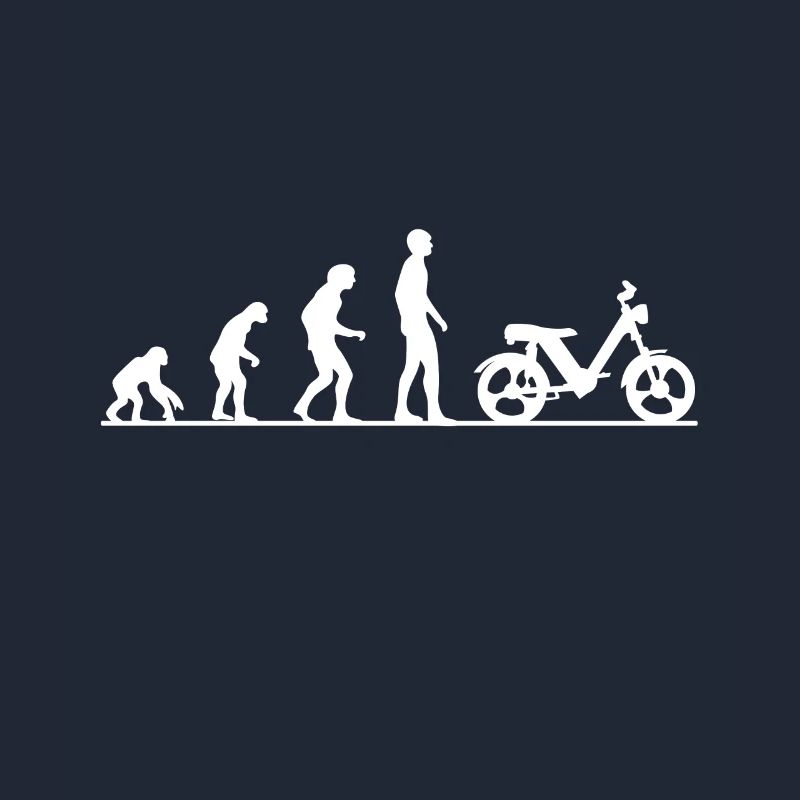 Evolution monkey human two-stroke driver moped Töffli