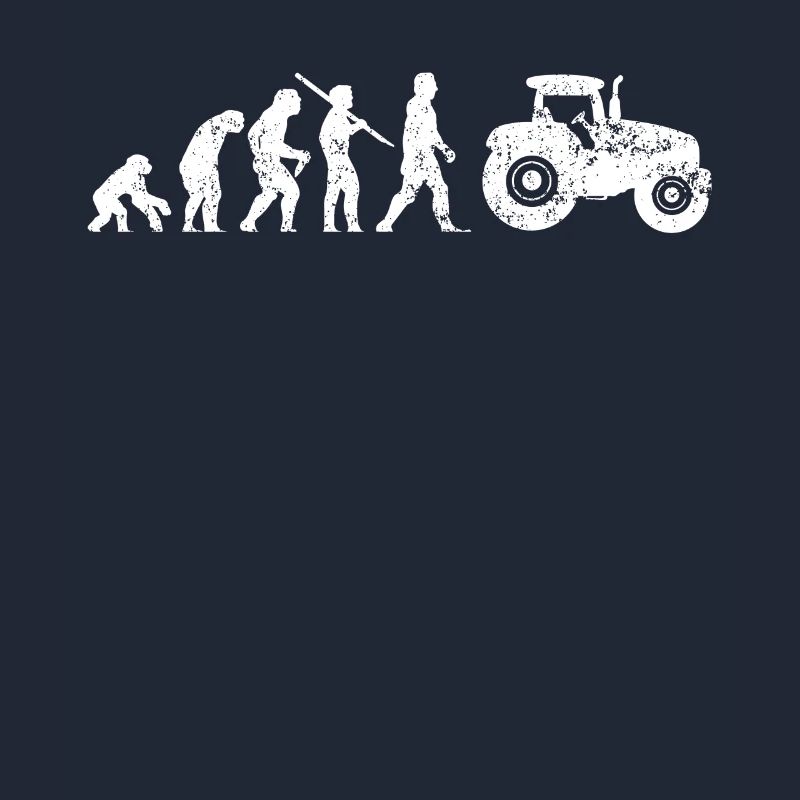 Traktor Evolution vom Affen zum Traktorfahrer