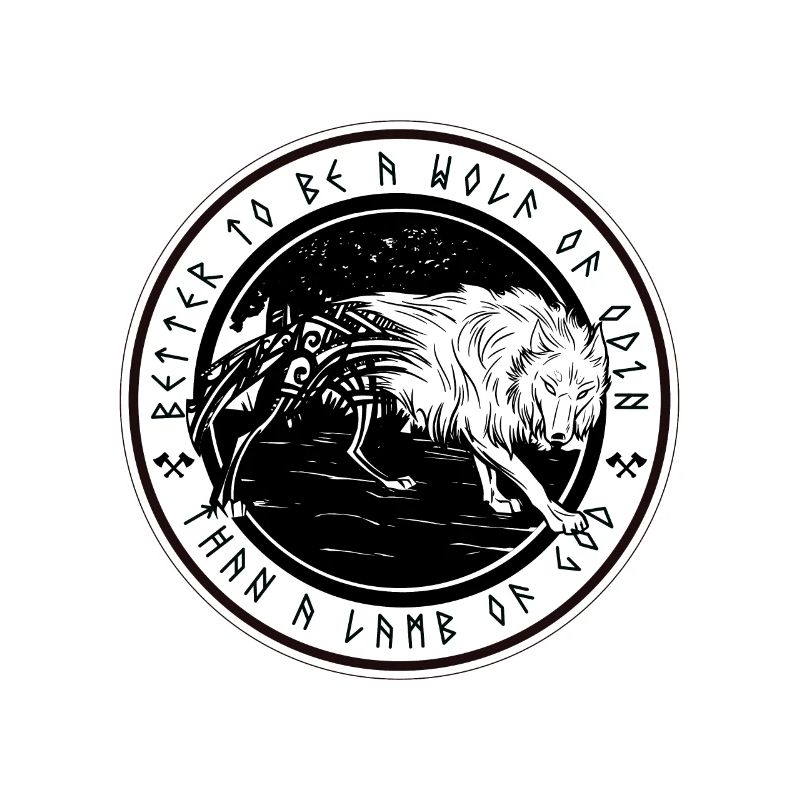 Odin Wolf Wikinger Germane Rune Walhalla Geschenk