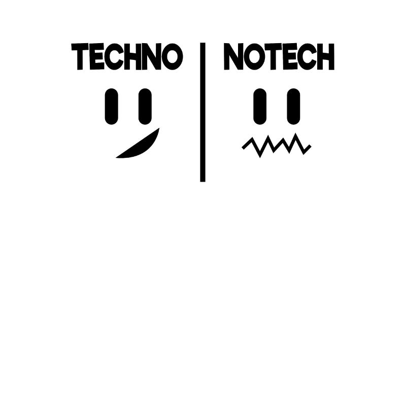 Techno No Tech Electro Rave Geschenk Spruch Lustig