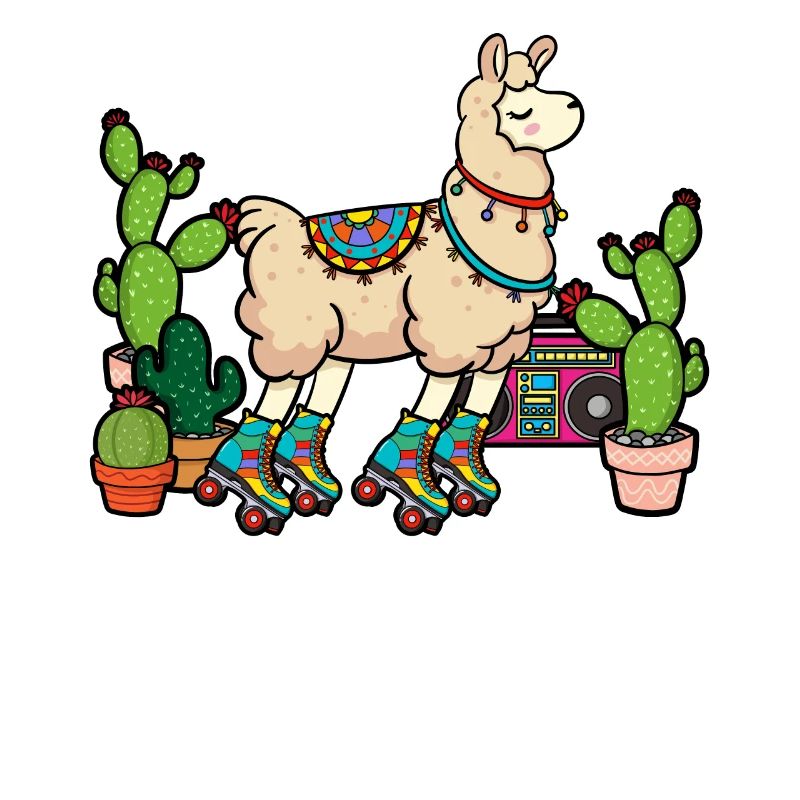 Llama Disco Roller Cactus