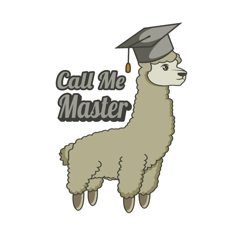 Master Studium Absolvent Uni Alpaka Abschluss Cool