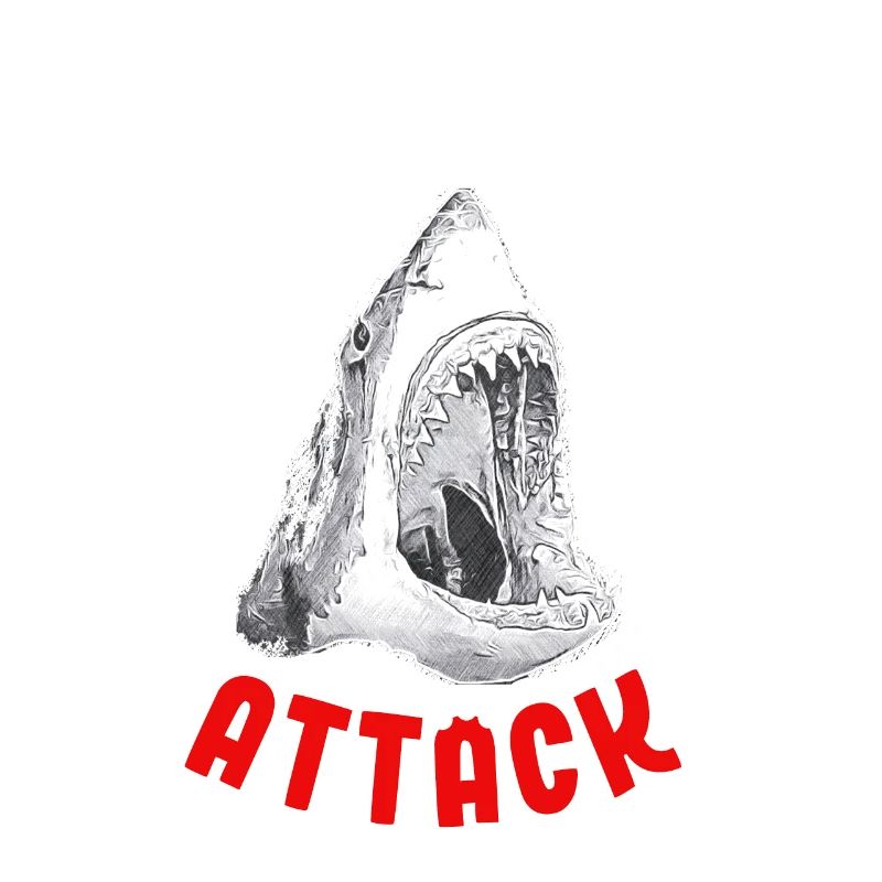 Shark Attack Danger Funny Beach Idée cadeau