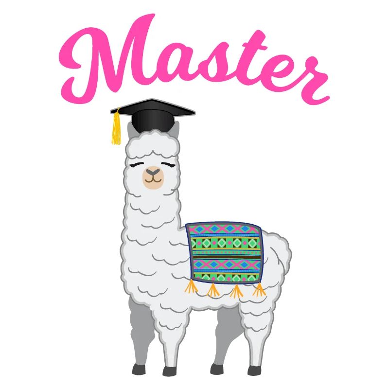 Master Studium Abschluss Lama Alpaka Geschenk