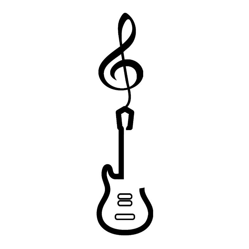 E Guitar Music Note