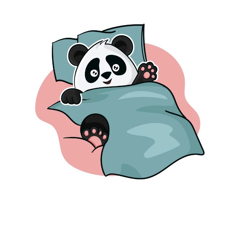 Conception de panda endormi pour les fans de panda