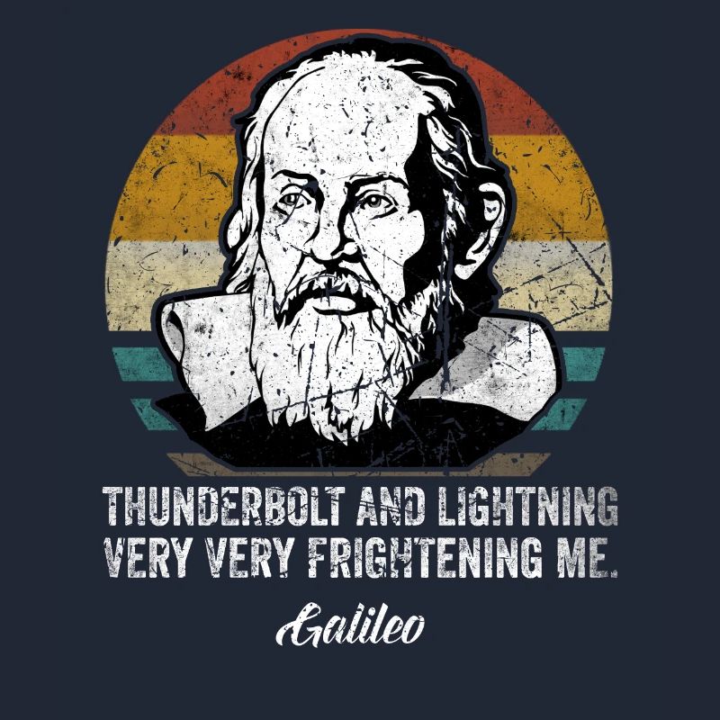 Thunderbolt lightning Galileo Philosopher Physics