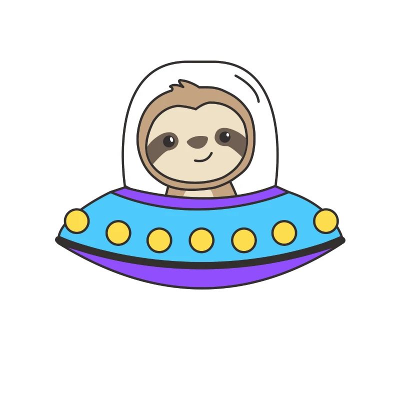 Sloth Ufo Space Universe Alien Sloths