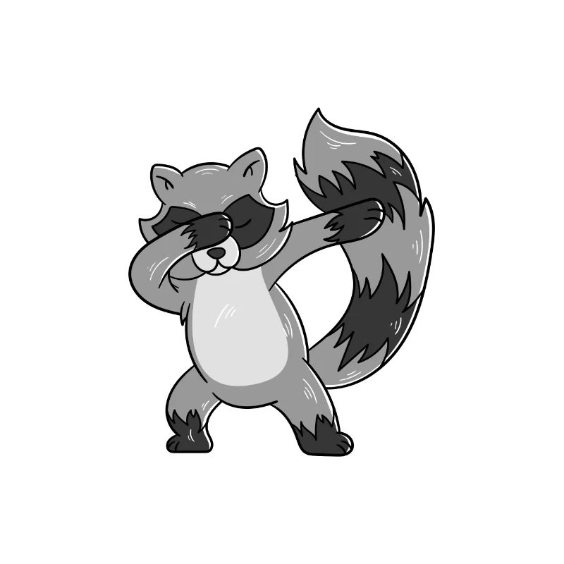 Dabbing Waschbär Dab-Move Waschbär
