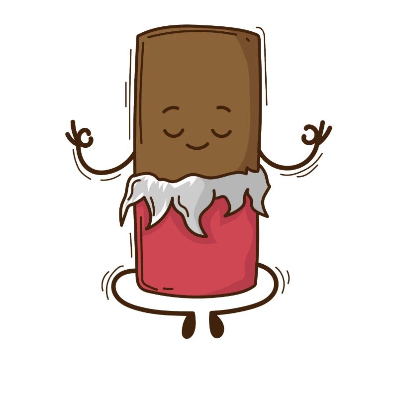 Le chocolat médite dans le siège du tailleur
