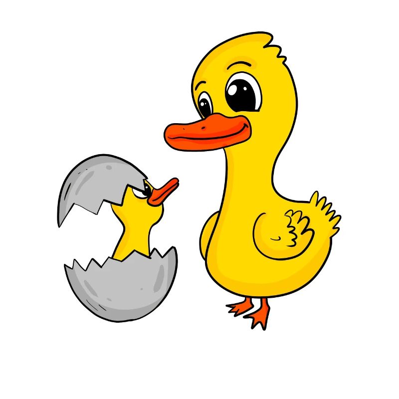 Canard avec bébé canard