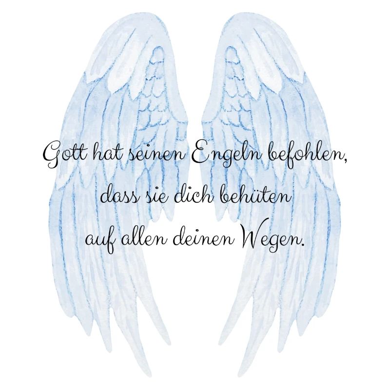 Gott hat seinen Engeln befohlen Spruch Schutzengel