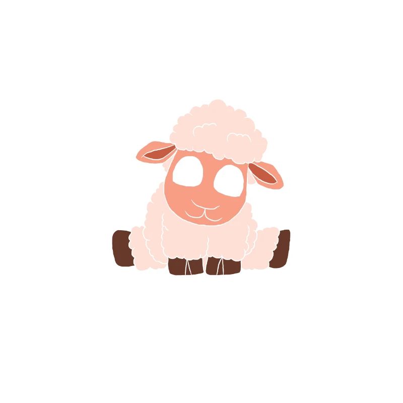 Drôle de mouton distrait par de mignons moutons