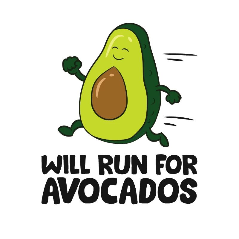 Will Run For Avocado Funny Avocado Running