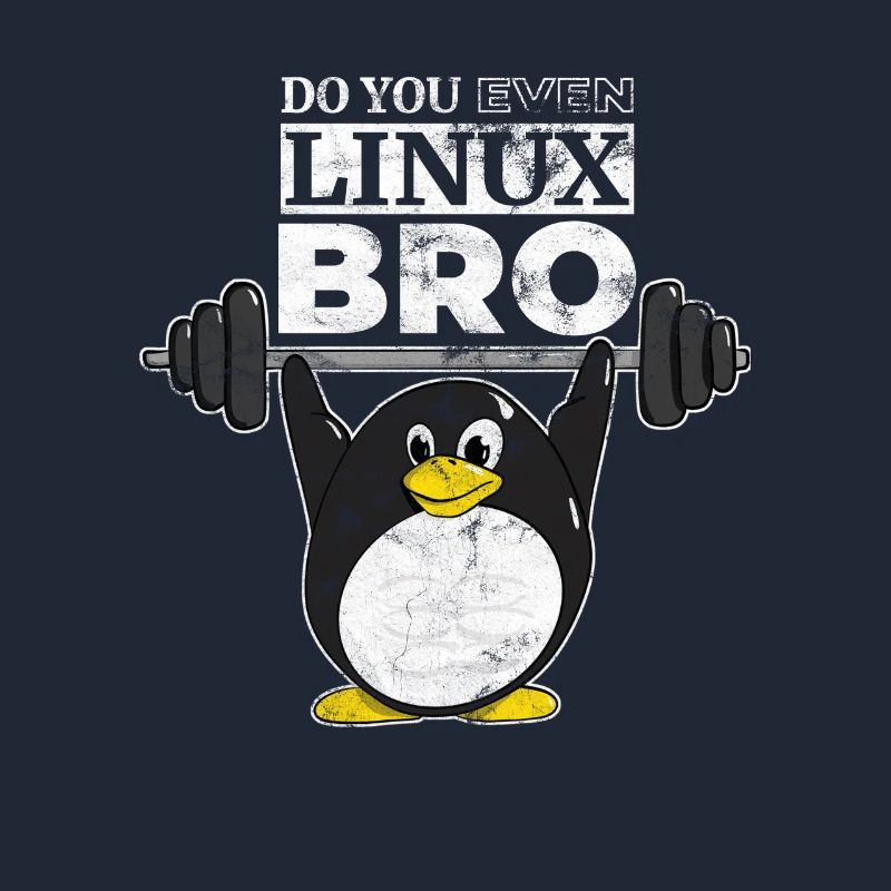 Do You Even Linux Bro Linux Pinguin hebt Gewichte