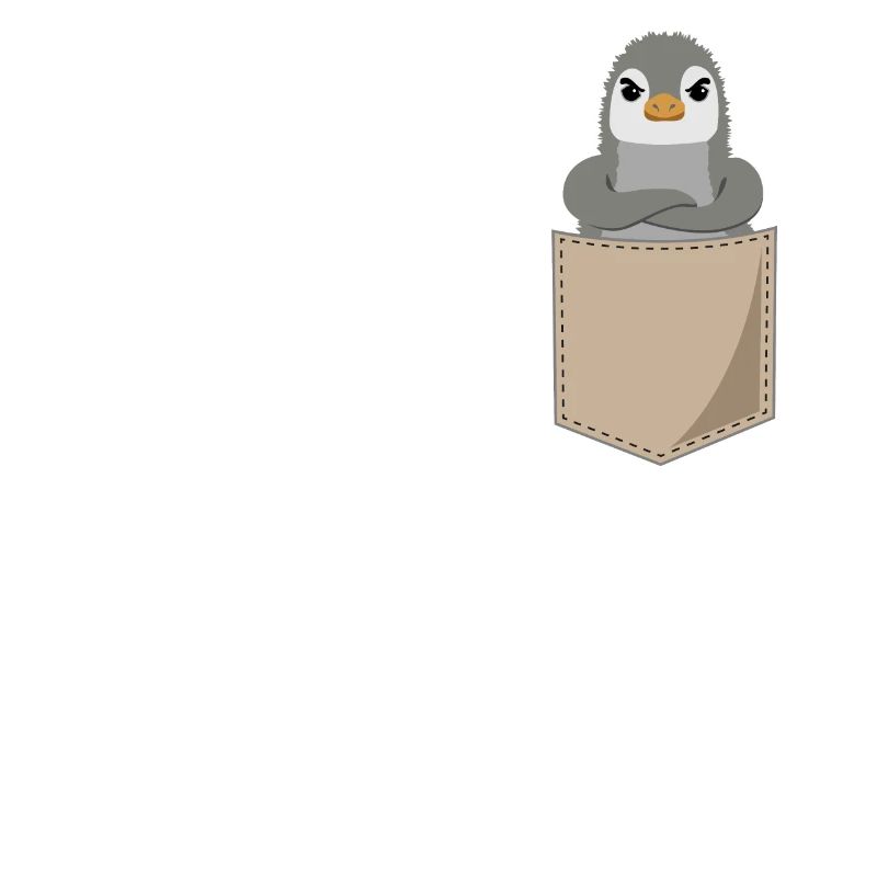 Böser Pinguin Brusttasche Print Seevogel Geschenk