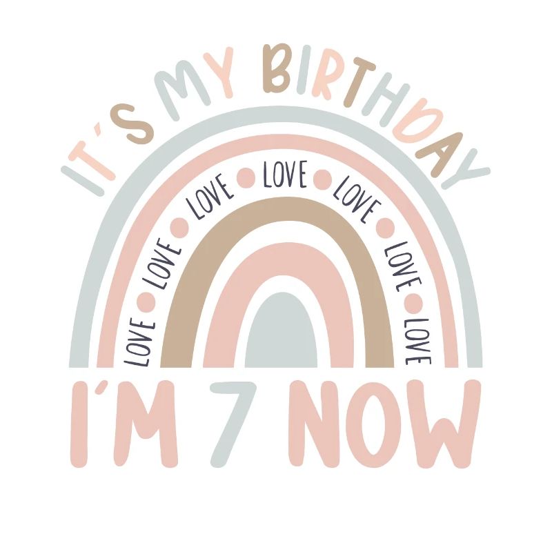7 years Rainbow Rainbow 7th birthday