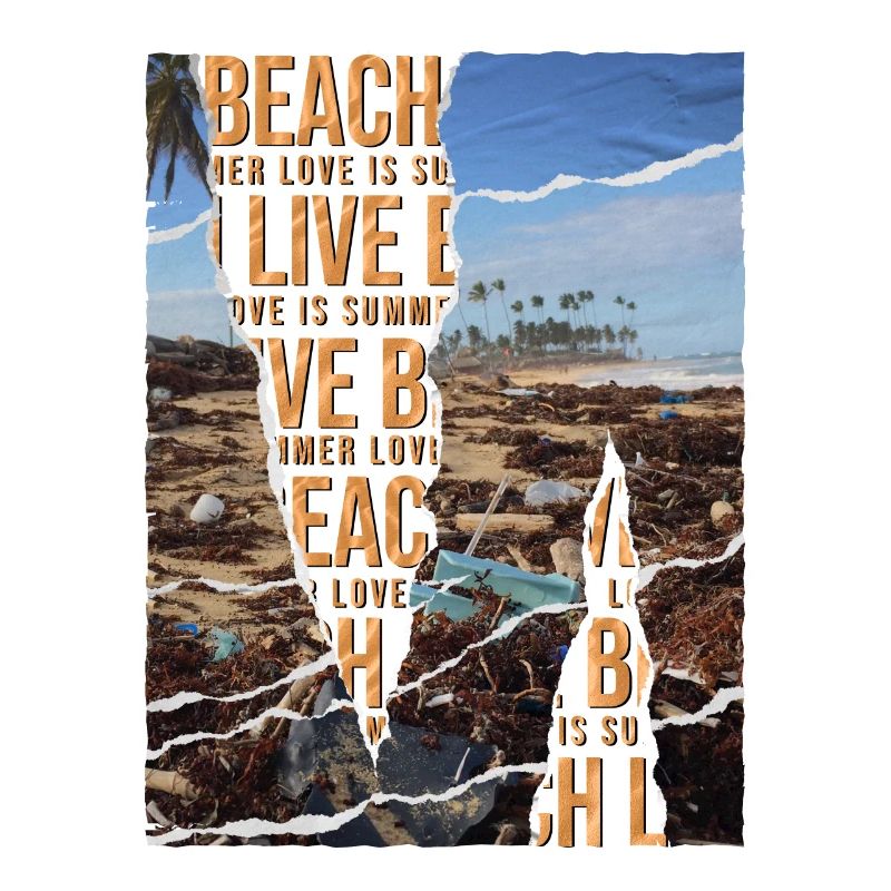 Déchets de design d’été sarcastiques sur la plage