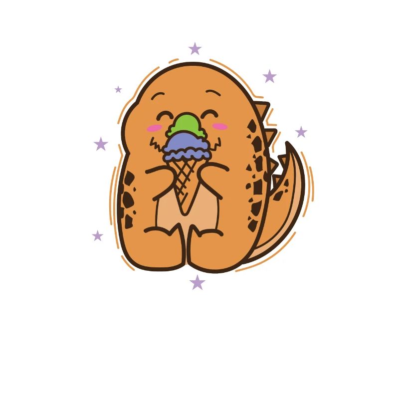 little dinosaur eats ice dinosaur age