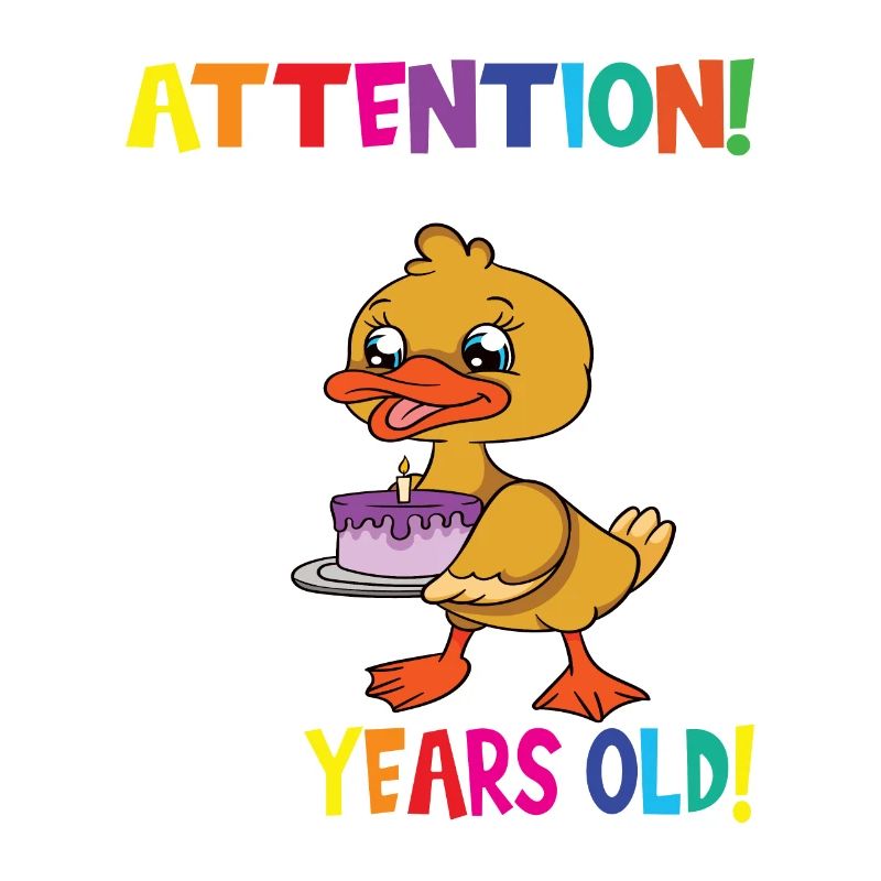 Anniversaire de canard J’ai maintenant 8 ans