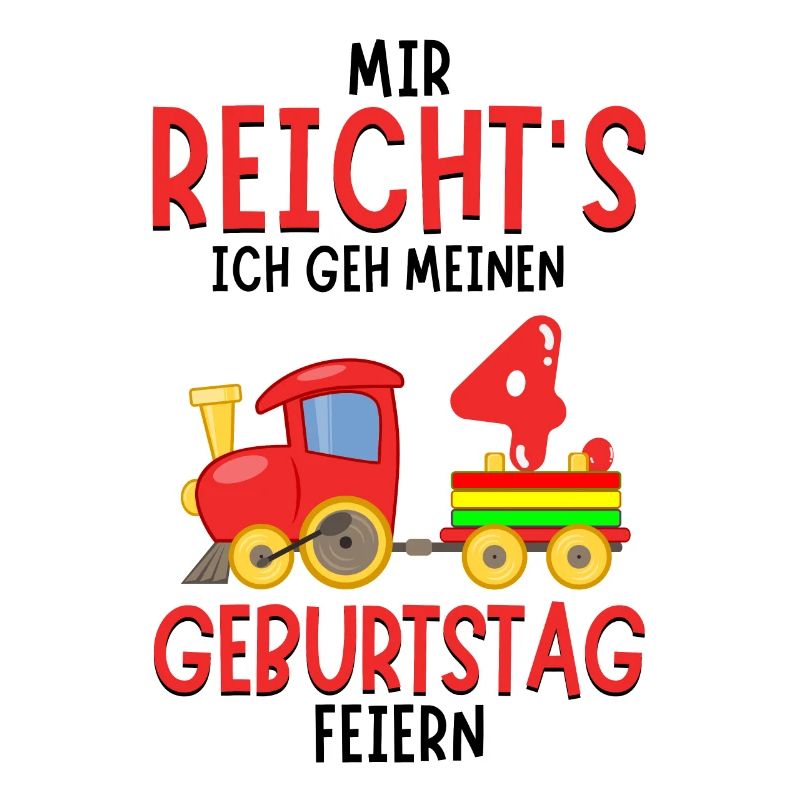 4. Geburtstag Geburtstagsgeschenk mit Eisenbahn