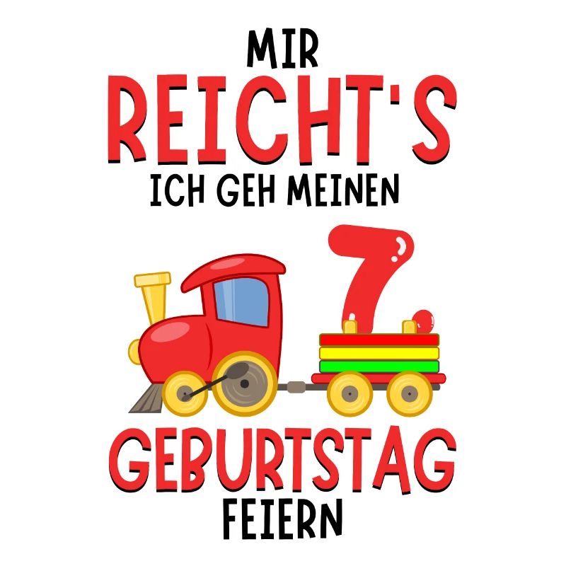 7. Geburtstag Geburtstagsgeschenk mit Eisenbahn